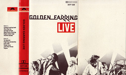 Golden Earring Live cassette inlay 1977 NL